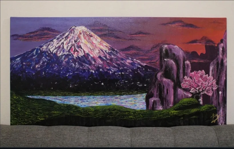 Paisaje entre montañas